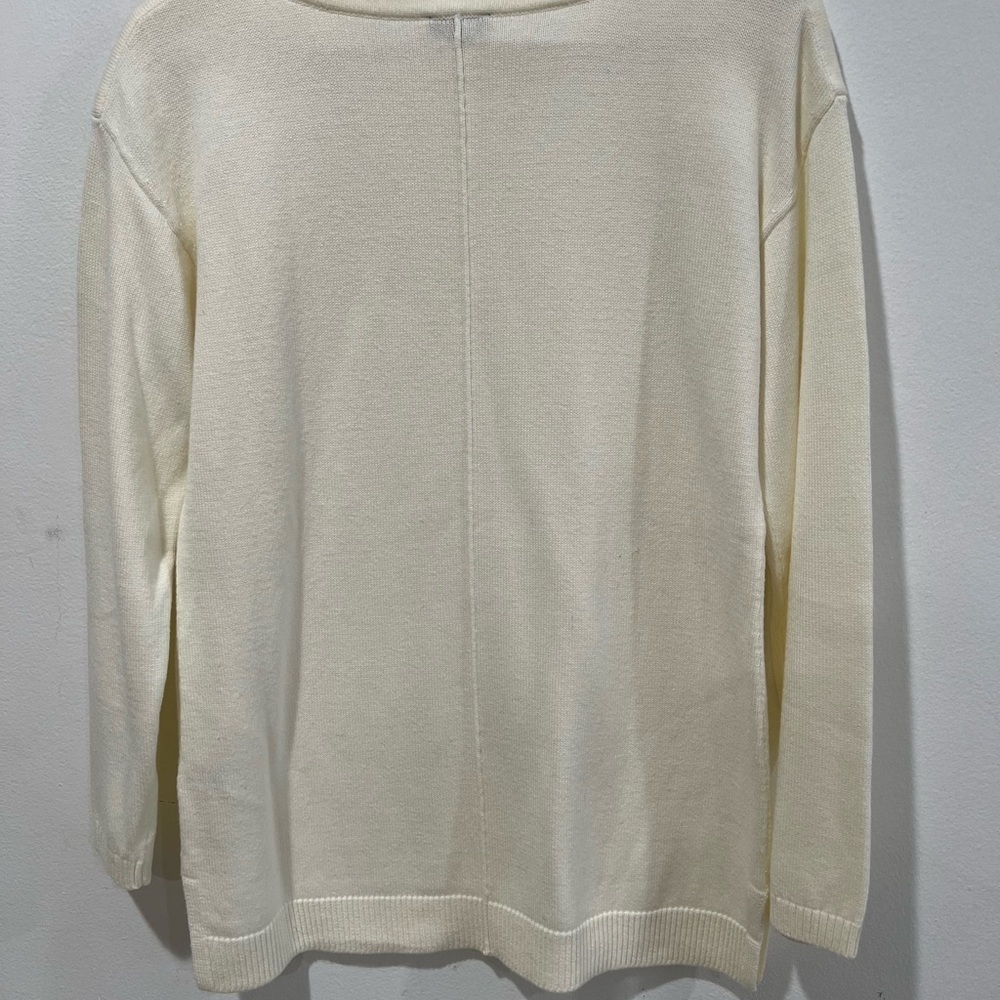 TALBOTS SWEATER WITH BUTTONS ON THE SHOULDER LONG SLEEVE SIZE Mp - Picture 4 of 11